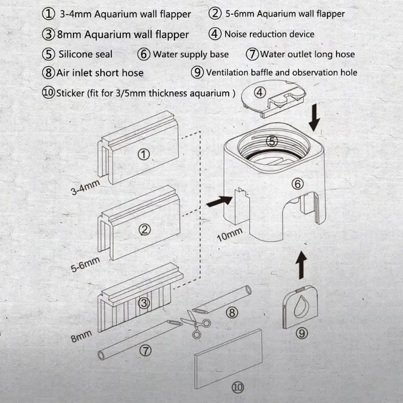

C5AC Aquarium Auto Water Filler Fish Tank Add Water Device Automatic Water Filter Refill Fish Tank Accessories