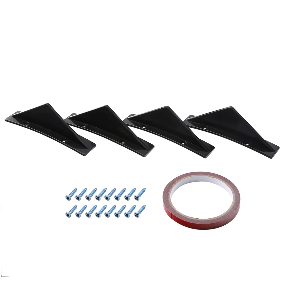 

4Pcs Universal Car Rear Bumper Diffuser Car Back Bumper Spoiler Splitter Car-Styling Accessories Wholesale Quick delivery