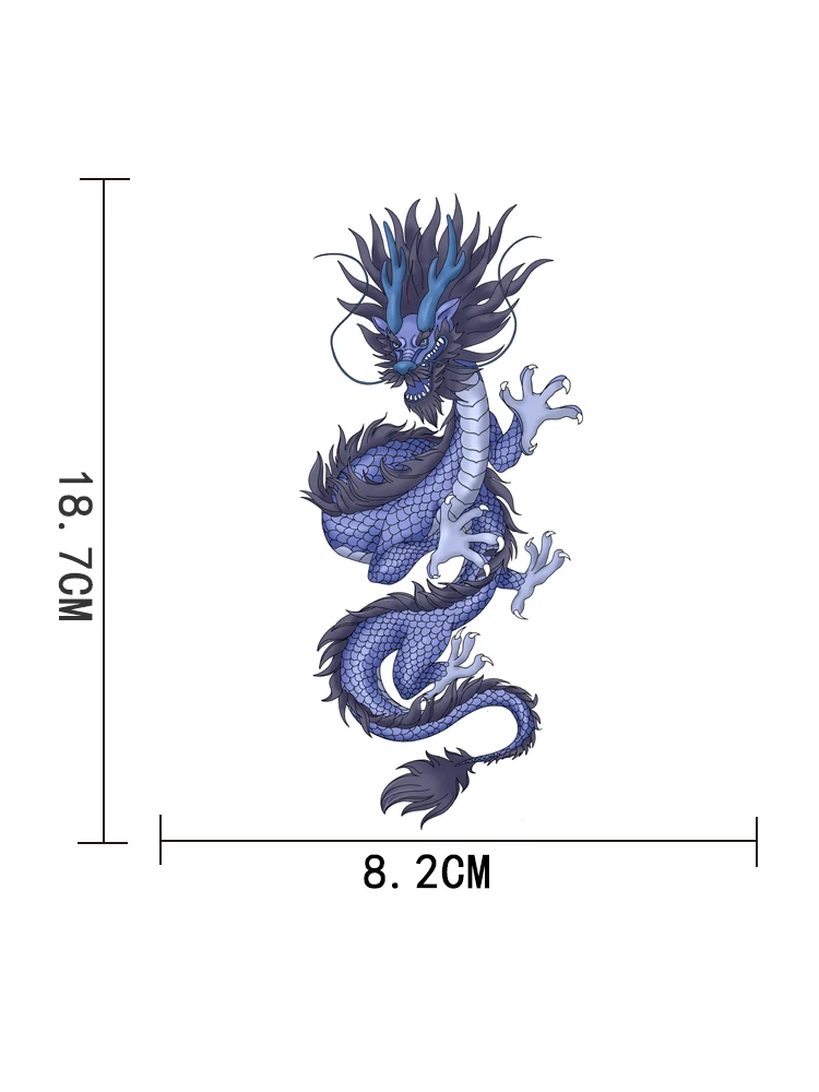 

ZTTZDY 8.2cm*18.7cm Noble Purple Chinese Dragon Car Sticker PVC Decal YJ1-0092