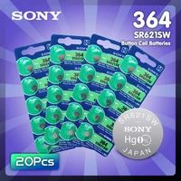 20pcs sony 1 55v ag1 lr621 364 164 531 sr621 sr621sw sr60 sp364 tr621 button batteries for watch toy remote cell coin battery