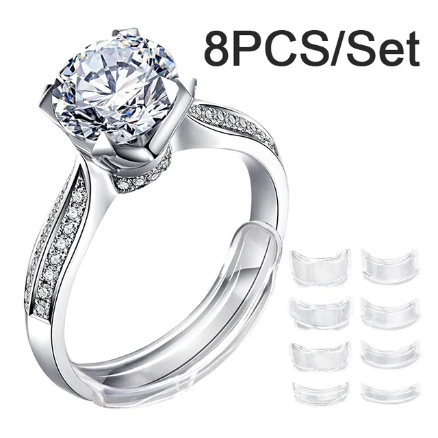 Hot Sale 8/10/12Pcs/set New Invisible Ring Size Adjuster For Loose Ring  Size Reducer