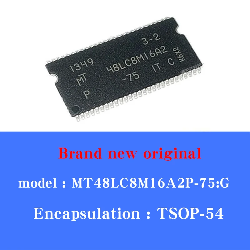 

5/Pcs Lot Original genuine patch MT48LC8M16A2P-75:G TSOP-54 memory IC chip