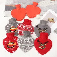 800ml rubber with removable cover valentines day gifts hot water bag hot water bottle heart shape winter warmies