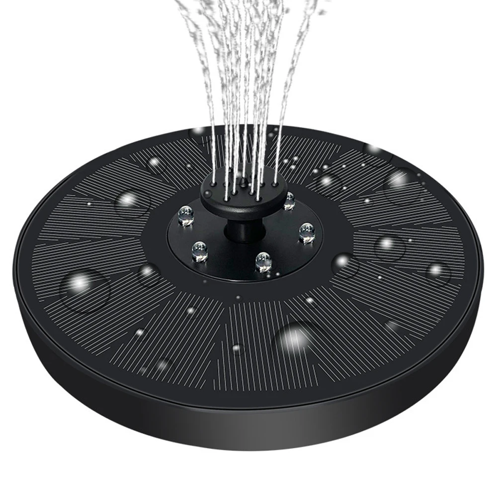 

7V 3W Solar Fountain IP68 Waterproof Floating Pools Fountains Colorful LED Lights Solar Powered Pump for Bird Bath Backyard Pond
