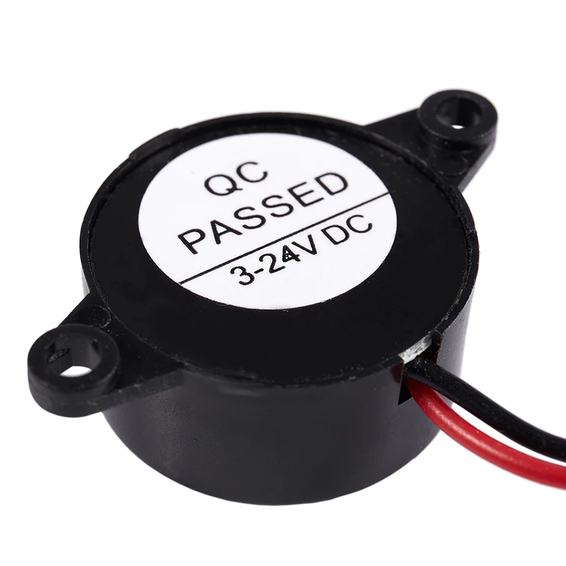 5 Pcs DC 3-24V 85dB Sound Electronic Buzzer Alarm Black 23 x 12mm |