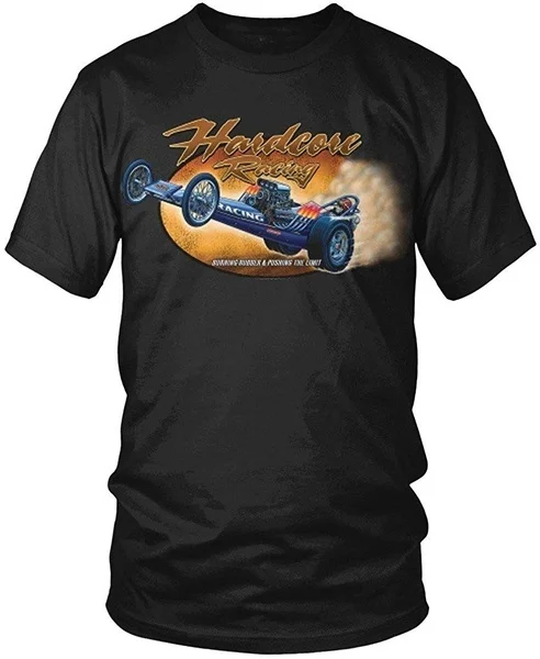 

Amdesco Dragster, Hardcore Racing Drag Racer Unisex Short-sleeved Round Neck T-shirt Funny Printed Casua Tops