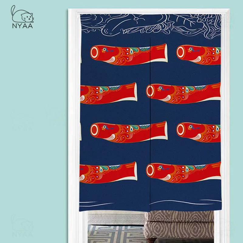 

Chinese-style Fu Door Curtain Partition Curtain Bedroom Curtain Kitchen Bathroom Half Curtain Feng Shui Curtain Noren