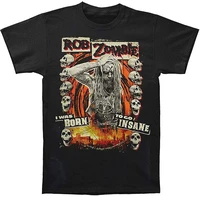 rob zombie born to go insane mens black t shirt men women tee shirt funny design 100 cotton t shirt