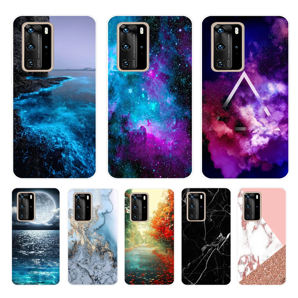 Чехол для Huawei P40 Pro силиконовый мягкий чехол из ТПУ телефона P40Pro Lite E P 40 Обложка -