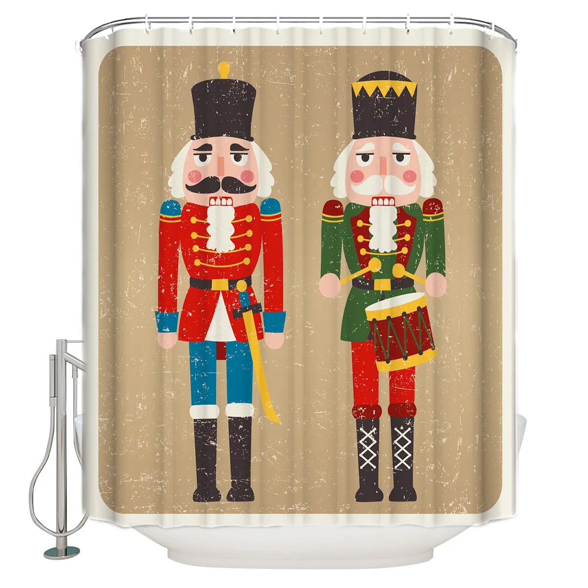 Щелкунчик солдат Ретро узор занавески для душа s полиэстер ткань