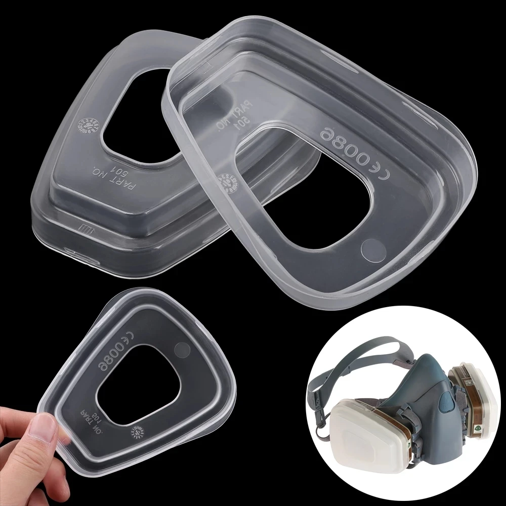 

10PCS 501 Filter Retainer Anti-dust Gas Mask part Safety Respirator Plastic Cover For 6800 6001 5N11 5P71 7502 6200