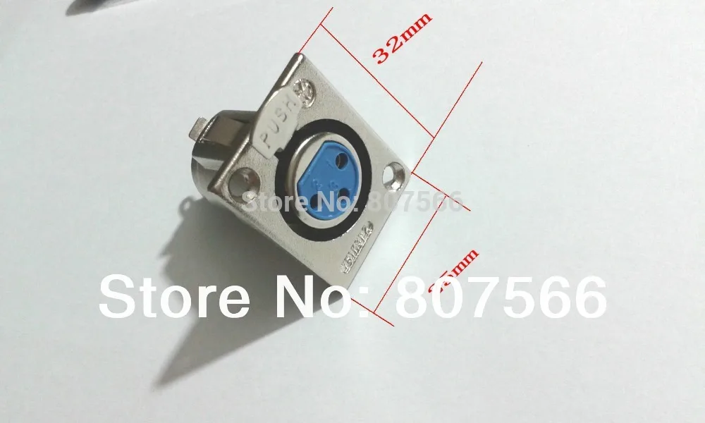 

20 PCS metal XLR 3-Pin Female Chassis Panel Mounted Socket Connector New