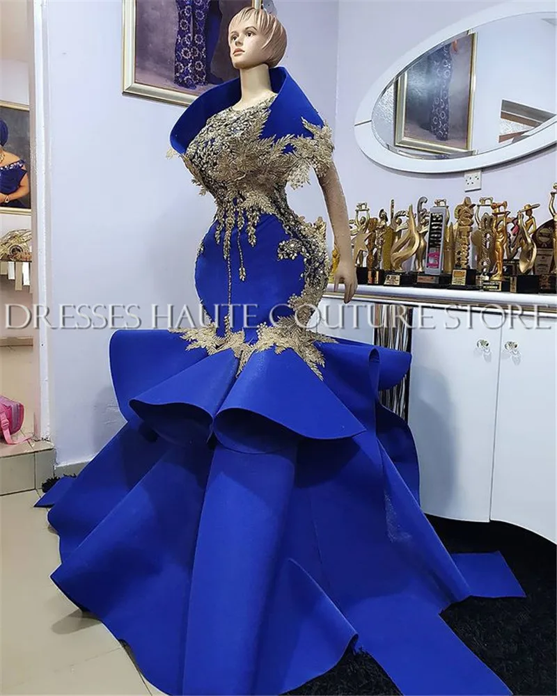 Женское вечернее платье-Русалка Aso Ebi черное кружевное платье в африканском стиле