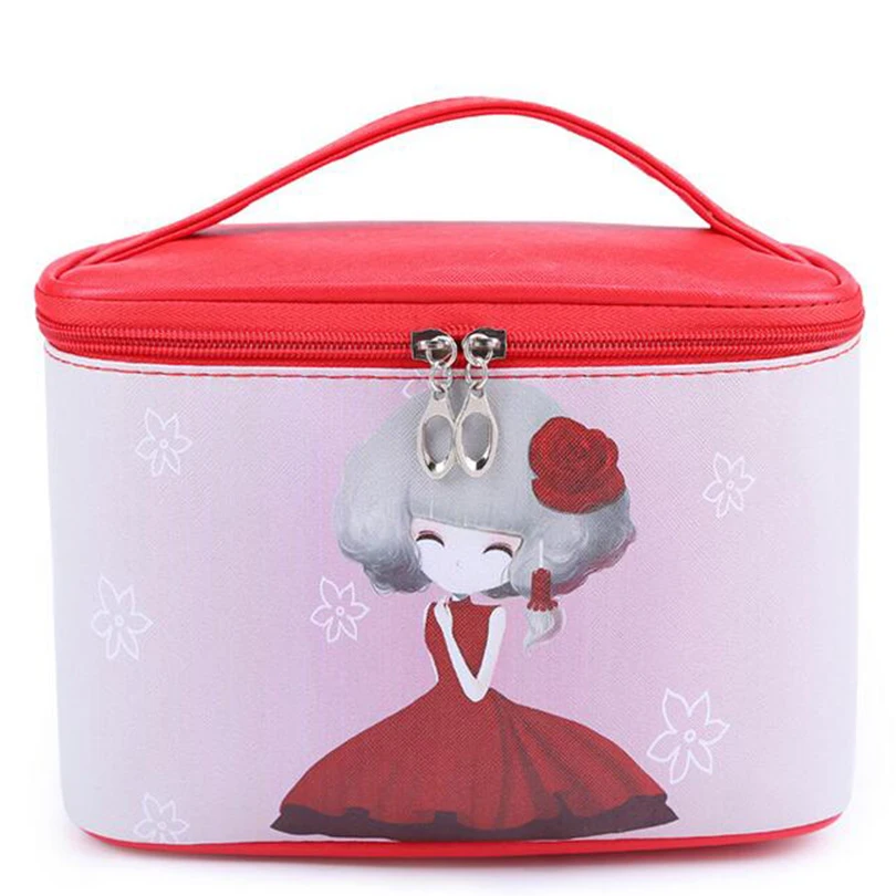 

2019 Big Capacity Women Cosmetic Bags Girls Cartoon Travel Toiletry Letter Pattern Necessary Organizer Storage Makeup Bag HZ012