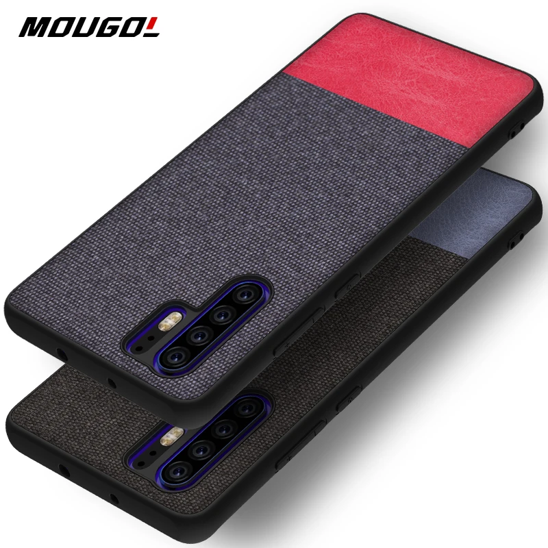 Чехол для Huawei P30 Pro Противоударная задняя крышка ткань силиконовый мягкий край P20