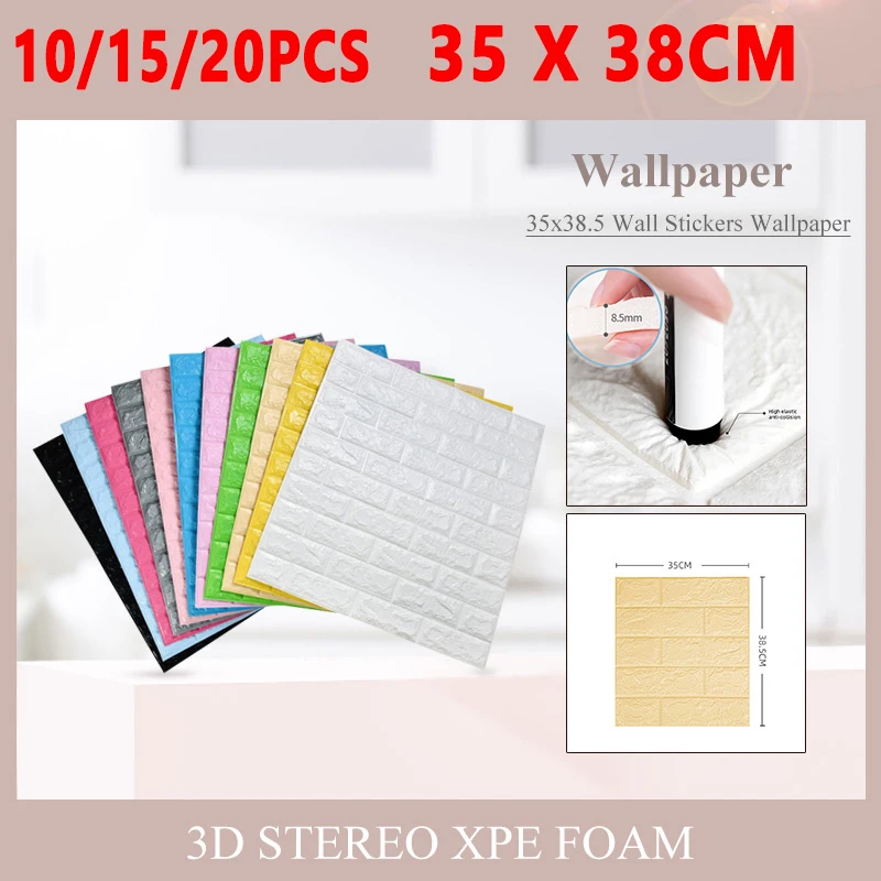 

Самоклеящиеся пенные обои, водонепроницаемые 3D панели с рисунком кирпича для гостиной, спальни, детской бумаги с рисунком кирпича, домашний...