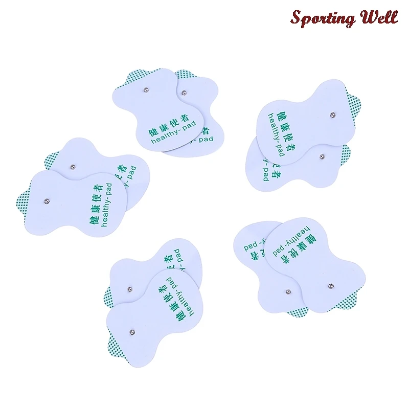 

10PCS Digital Therapy Machine for Slimming Electric Body Massager Frequency White Electrode Pads For Electric Tens Acupuncture