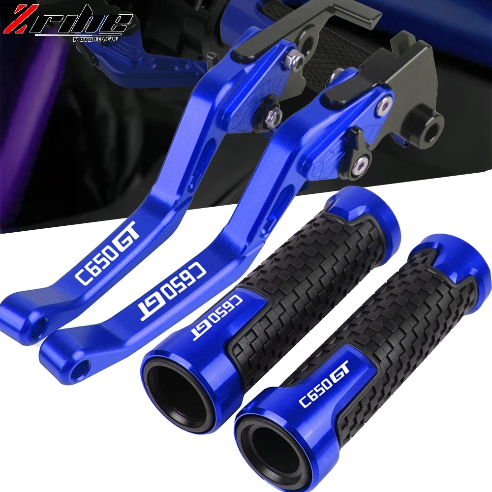 

CNC Motor Scooter knobs Anti-Skid Handle Grips Brake Clutch Levers For BMW C650GT C 650 GT 2011 2012 2013 2014 2015 2016 2017