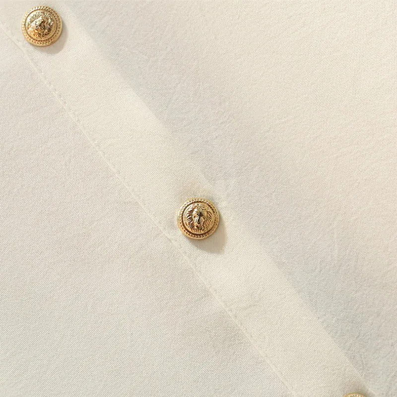 Осень 2020 Высококачественная элегантная женская шифоновая рубашка с кисточками