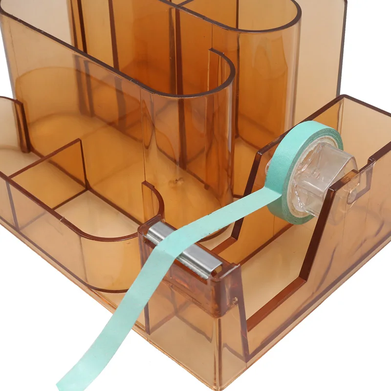 

1 Pcs Desk Transparent Storage Rack Office Shelves Desktop Pen Holder Supplies Storage Box Division Stationery Organizing Box