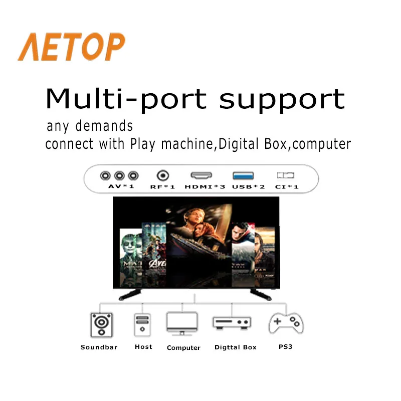 Бесплатная доставка телевизор 43 дюймов led uhd Телевизор android 4k Смарт ТВ плоский