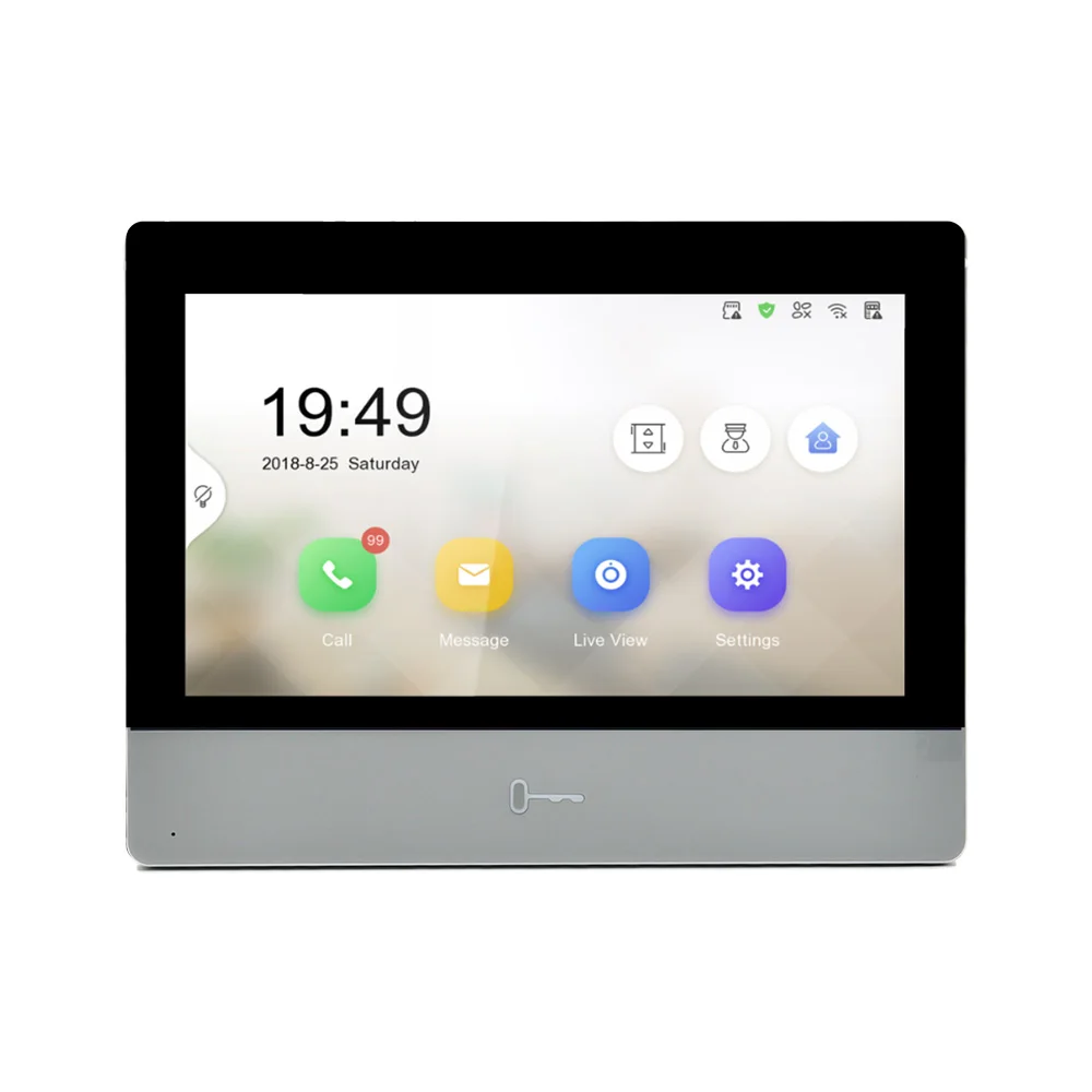 Hikvision Original Intercom Kit 2MP DS-KH8350-WTE1 DS-KB8113-IME1 Touch Screen Standard POE With 1024x600 Resolution 2-Way Talk |