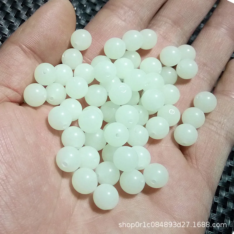 Круглые бусины из натуральных камней светящиеся в темноте женские Украшения для