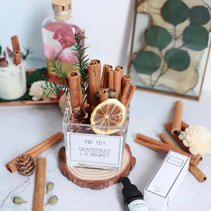 Свеча Корица сушеный аромат DIY Материал рулон сушеных цветов папоротник листья