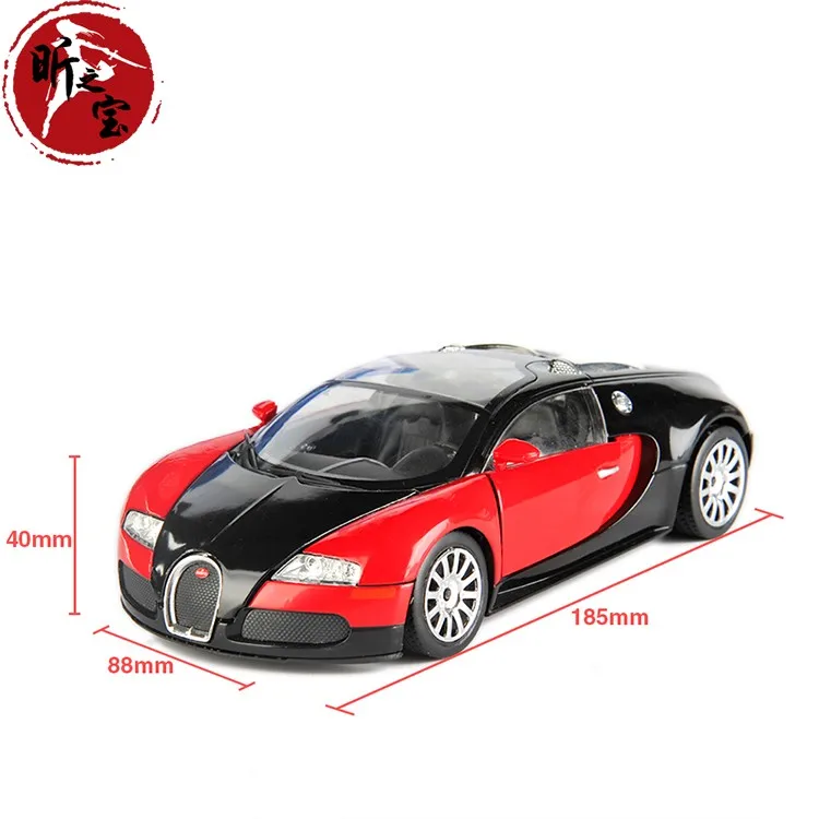 Коллекция 1/24 красных спортивных автомобилей Bugatti и Veyron открытые украшения для