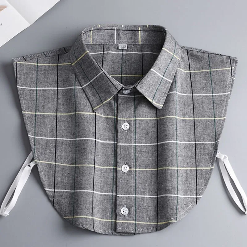 

Elegant Fake Collar Shirt Men Offcial Formal False Collar Shirt Lapel Detachable Shirt Collar White Removable Half Shirt Tie