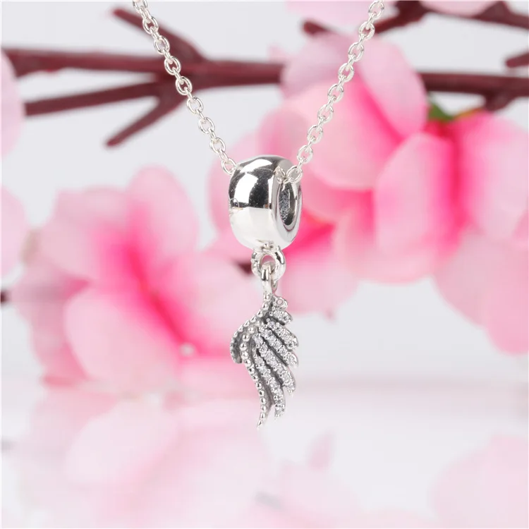 

Claudia S925 Sterling Silver Magnificent Feather Pendant Fit Original Charms Necklace