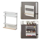 Магнитная многофункциональная боковая полка стойка для холодильника, боковая полка для хранения специй, трещин в холодильнике, кухонный органайзер, держатель для поставщиков