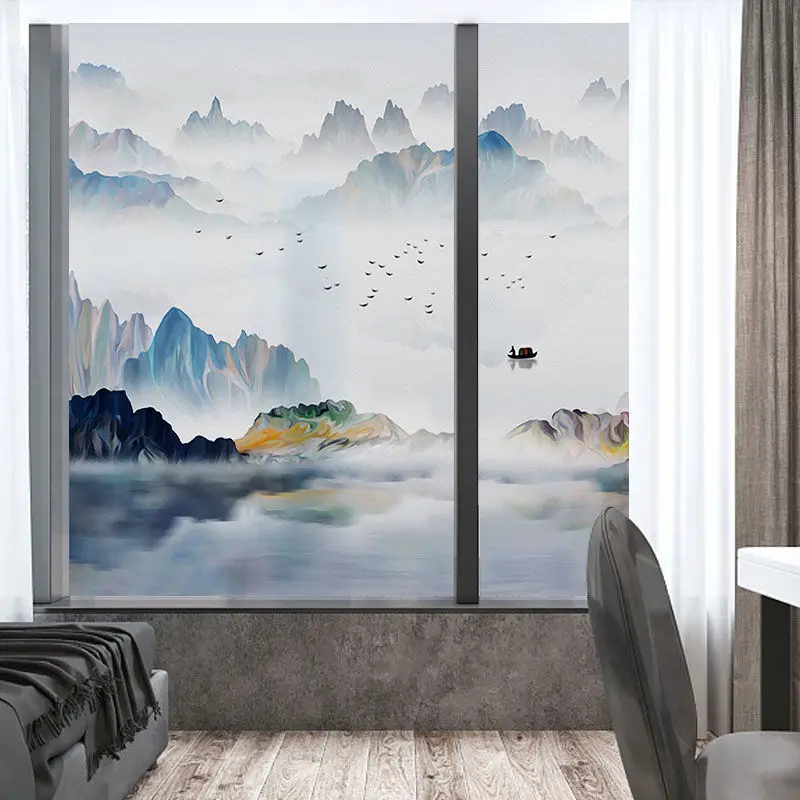 Индивидуальные стеклянные наклейки для окон ванной комнаты прозрачная и