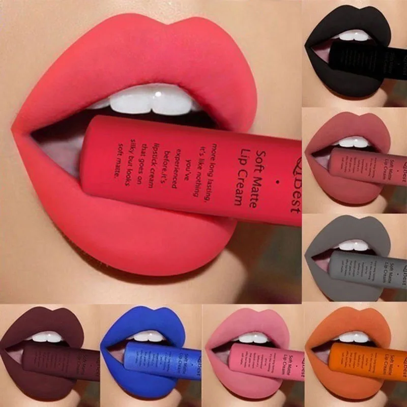 34 Color Matte Lip Gloss Sexy Nude Color Makeup Waterproof Long Lasting  Lipstick Liquid Pigment Velvet Mist Woman Cosmetics Gif|Lipstick| -  AliExpress