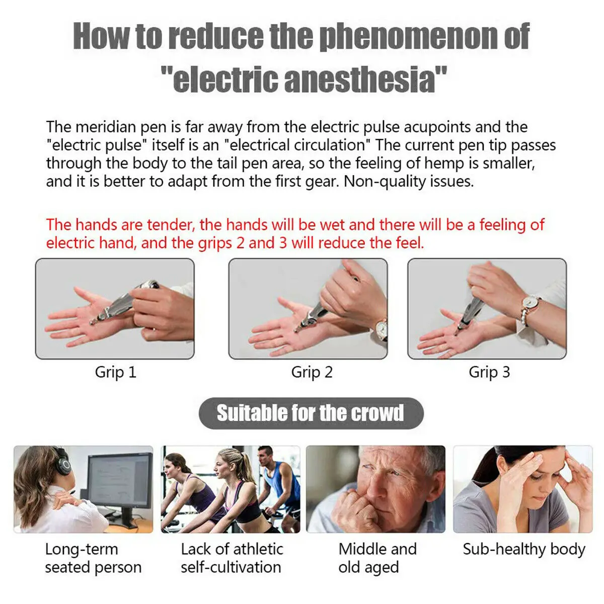 

Electric Acupuncture Pen Meridian Energy Pen Acupuncture Point Detector Face Massage Roller Facial Body Massage Tool Health Care