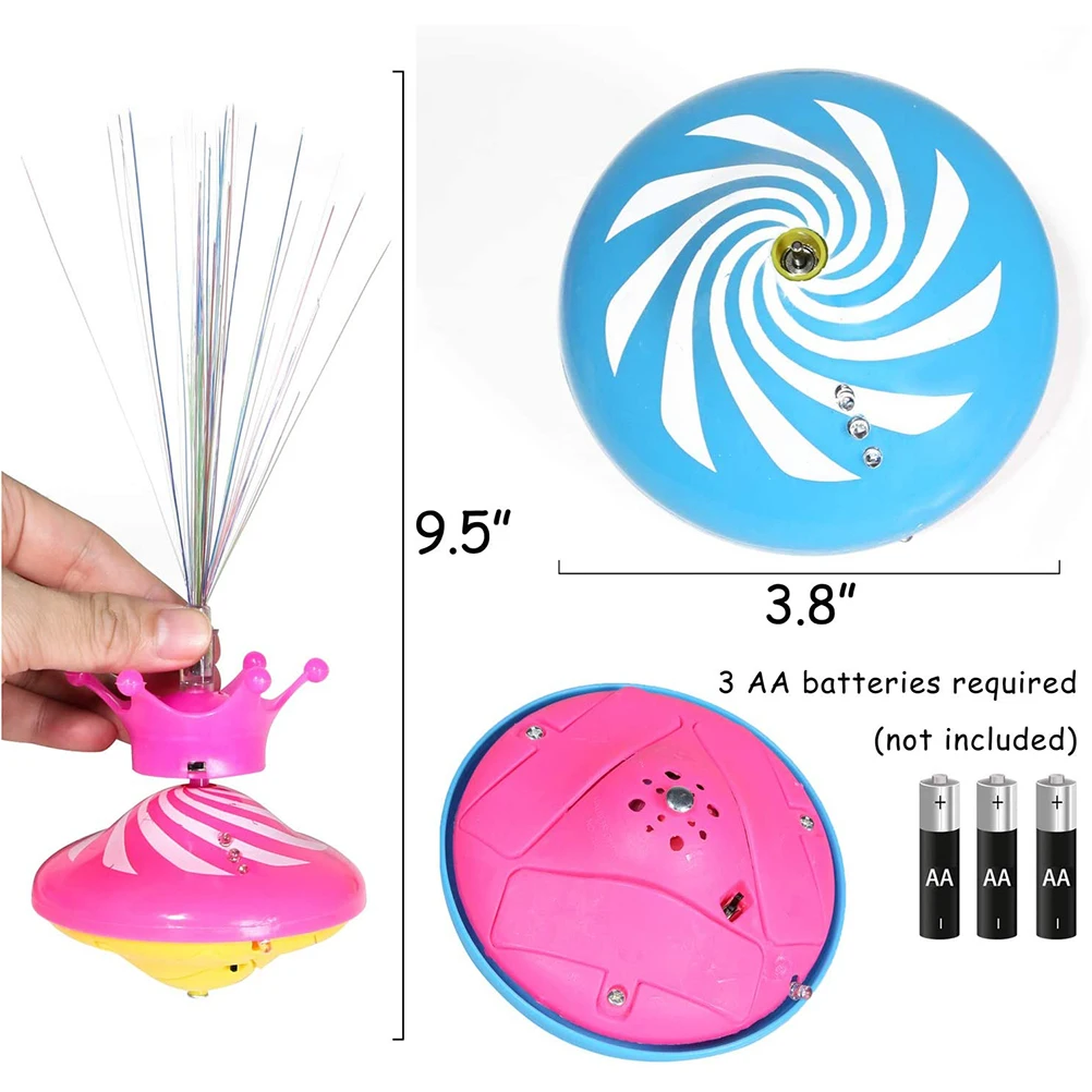 3 шт. светильник со звуком LED спиннинг дрифт топ игрушка волоконно оптический