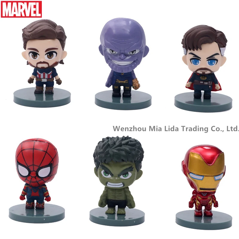 Hasbro Мстители версии 6 шт./компл. танос Человек паук Железный человек Капитан