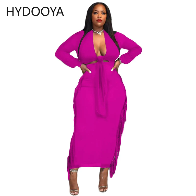 

2021 Autumn Elegant Two Piece Dress Suit Green V-Neck Long Sleeve Lace Up T-shirt+wrinkle Tassel Skirts Sexy Sets Casual Outfits