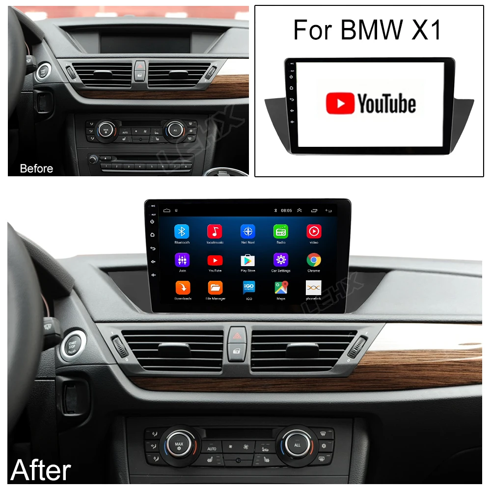 LEHX 10 дюймов Android 9 0 2Din радио для BMW X1 E84 2009 ~ 2015 iDrive автомобильный стерео аудио