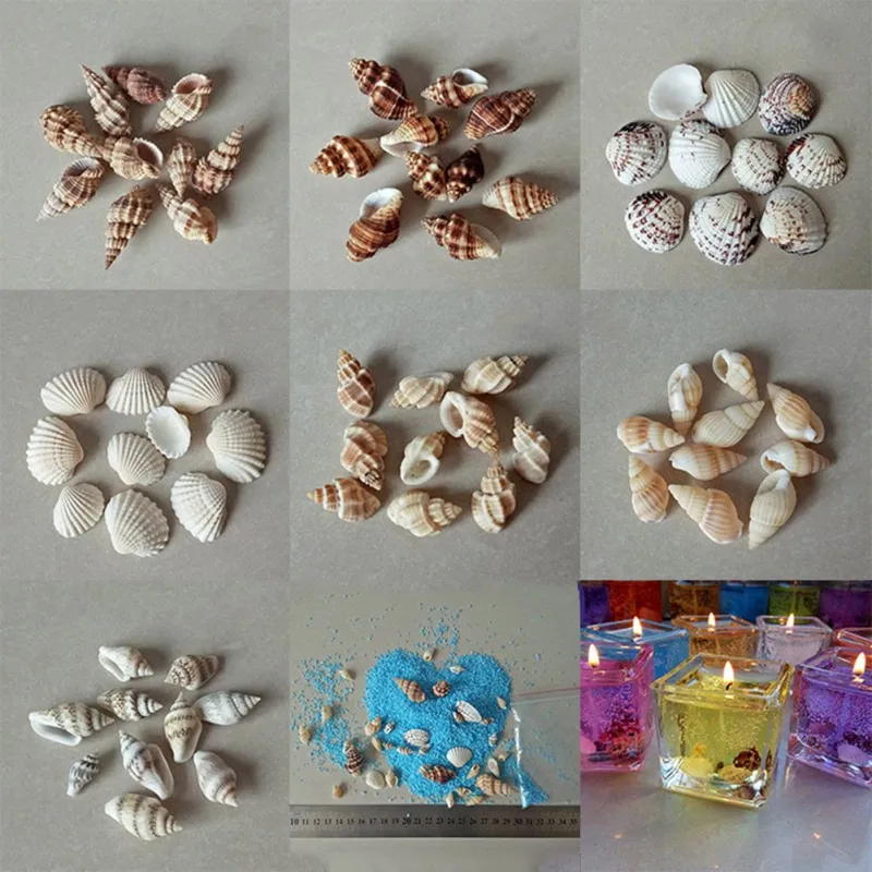 

10Pcs Natural Candle Material DIY Handmade Candle Package Shell Conch Colored Sand Sand Quartz Sand Jelly Candle Making Tool
