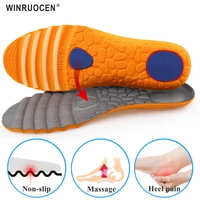 sports elastic orthotic elastic insoles arch support shoe pad sport running gel insoles insert cushion for men women size 35 45