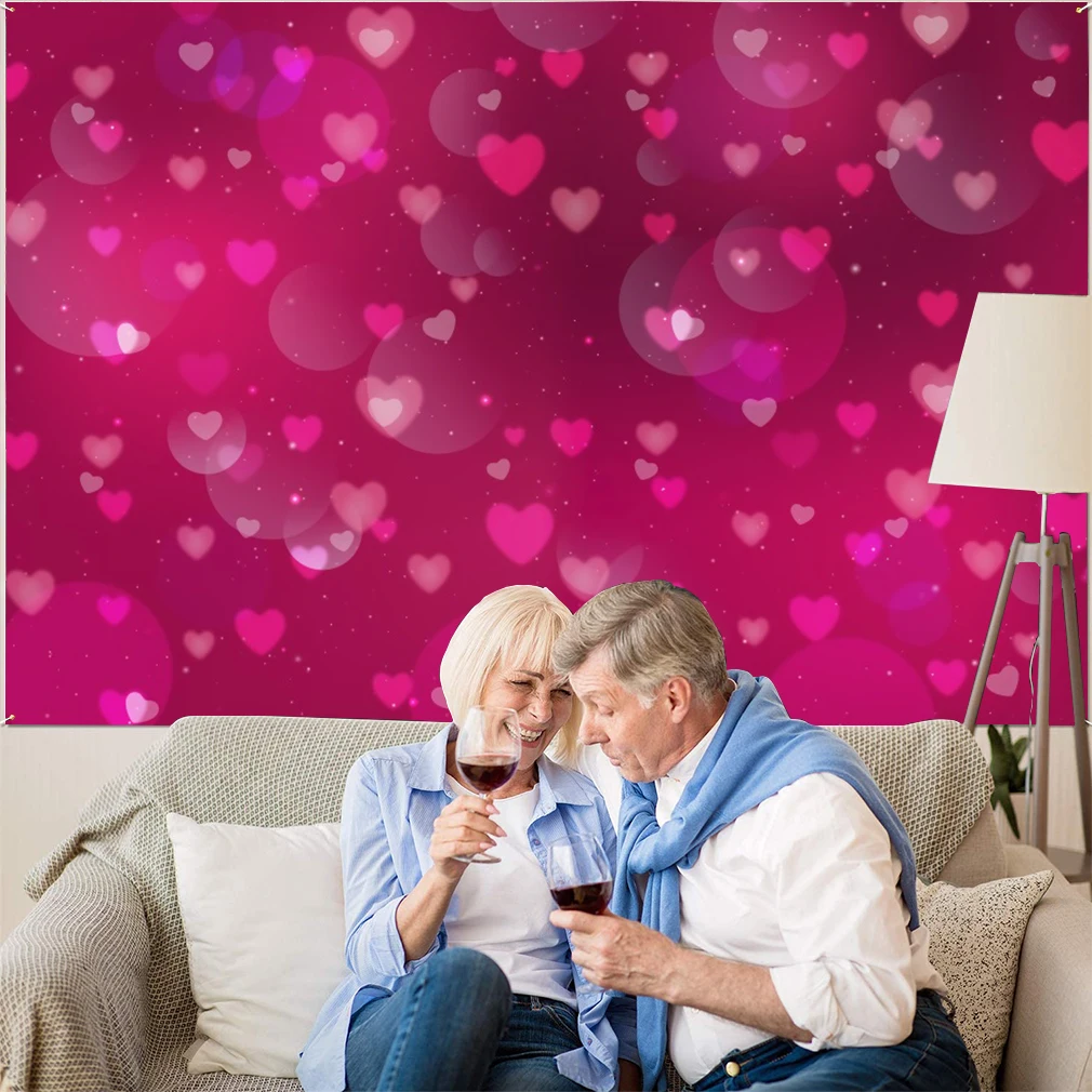 

Valentine's Day Love Rose Red Background Photography Banner Engagement Party Decoration Photo Booth Background