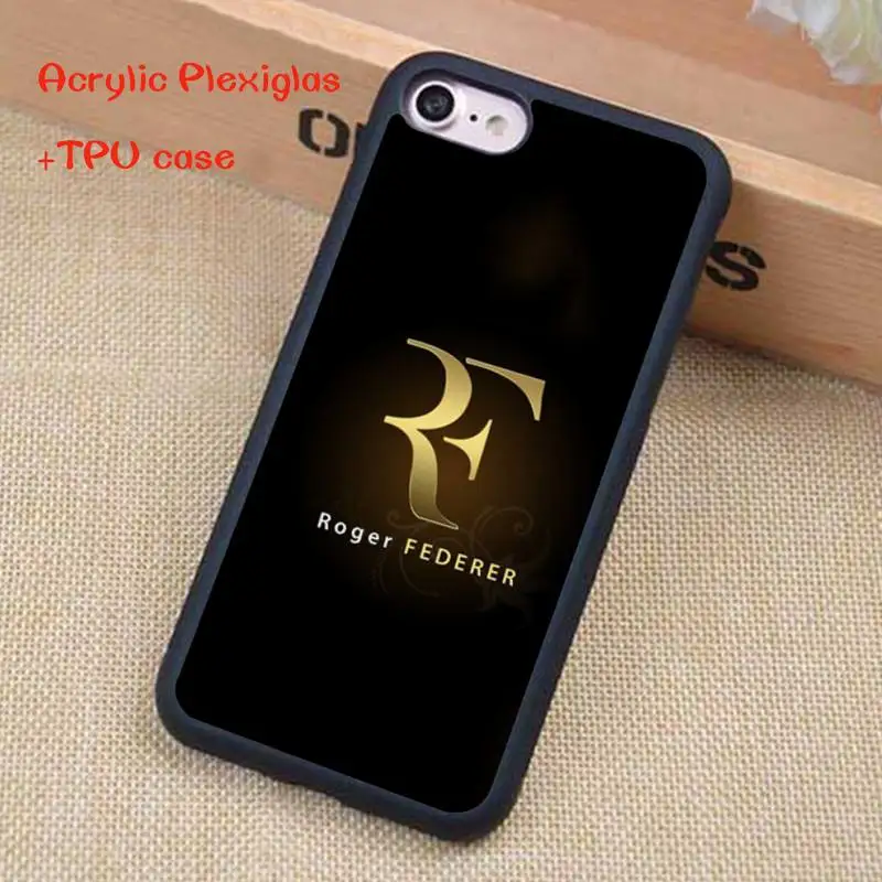 

Tennis Roger Federer RF Phone Case For iphone 12 11 Pro Max X XR XS SE 2020 6S 7 8 Plus Acrylic Plexiglass TPU