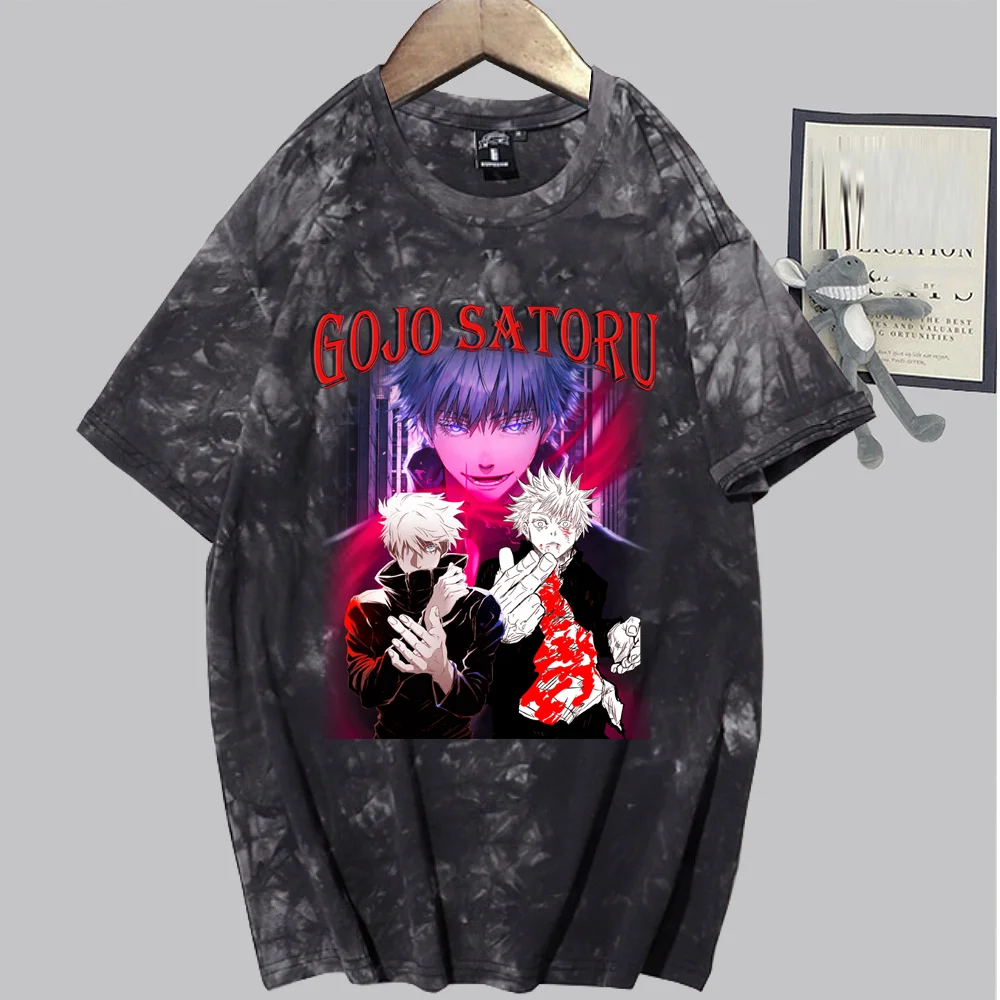 

Harajuku Anime Jujutsu Kaisen Vintage Hip Hop Short Sleeve T Shirt Streetwear Punk Summer Tees Gojo Satoru Aesthetic Oversized
