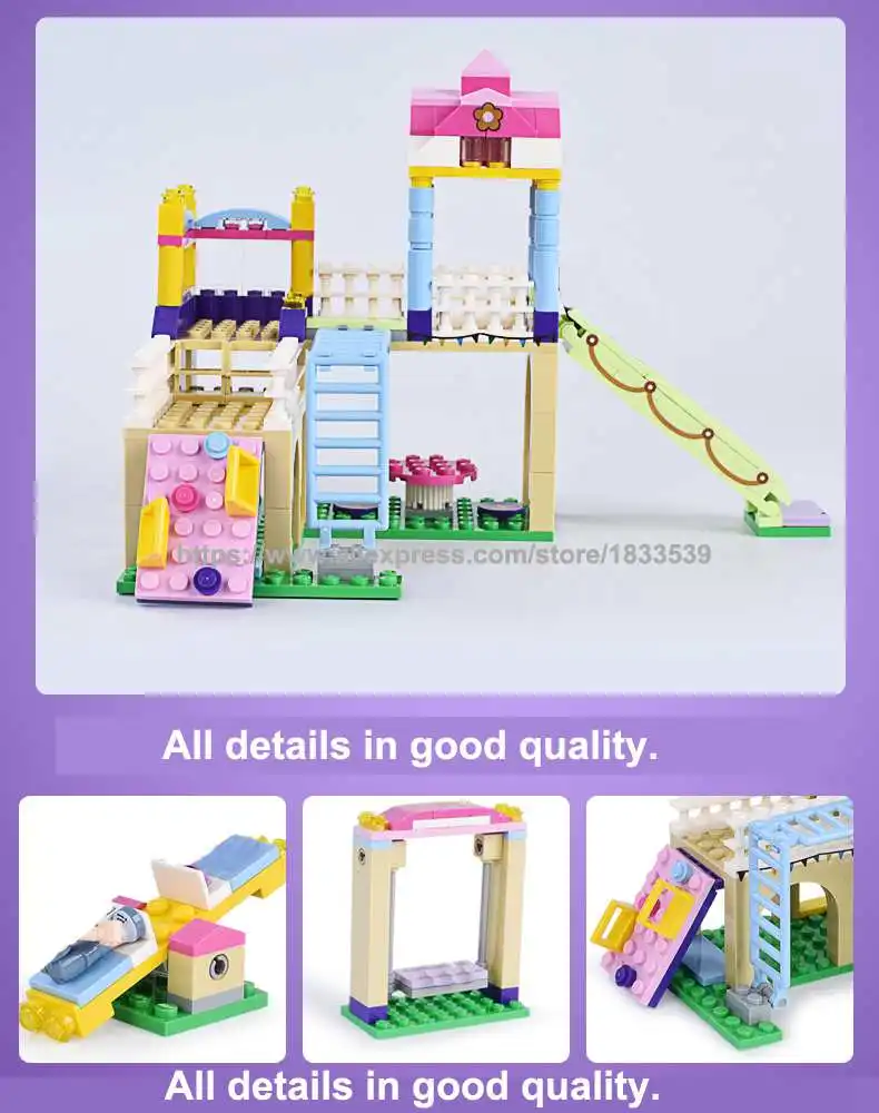 

carniva City Playground Building Blocks Bricks Education Sets Toys for Girls Gift Compatible with Friends