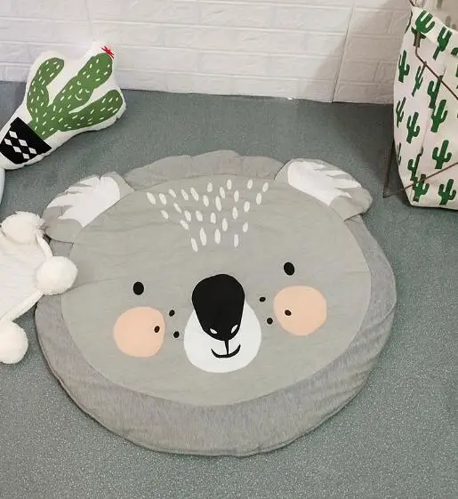 Koala Горячая Распродажа детские коврики для игр дети ползают ковер пол детские постельные принадлежности одеяло с кроликами хлопок игровой коврик Детская комната украшения - Цвет: Koala