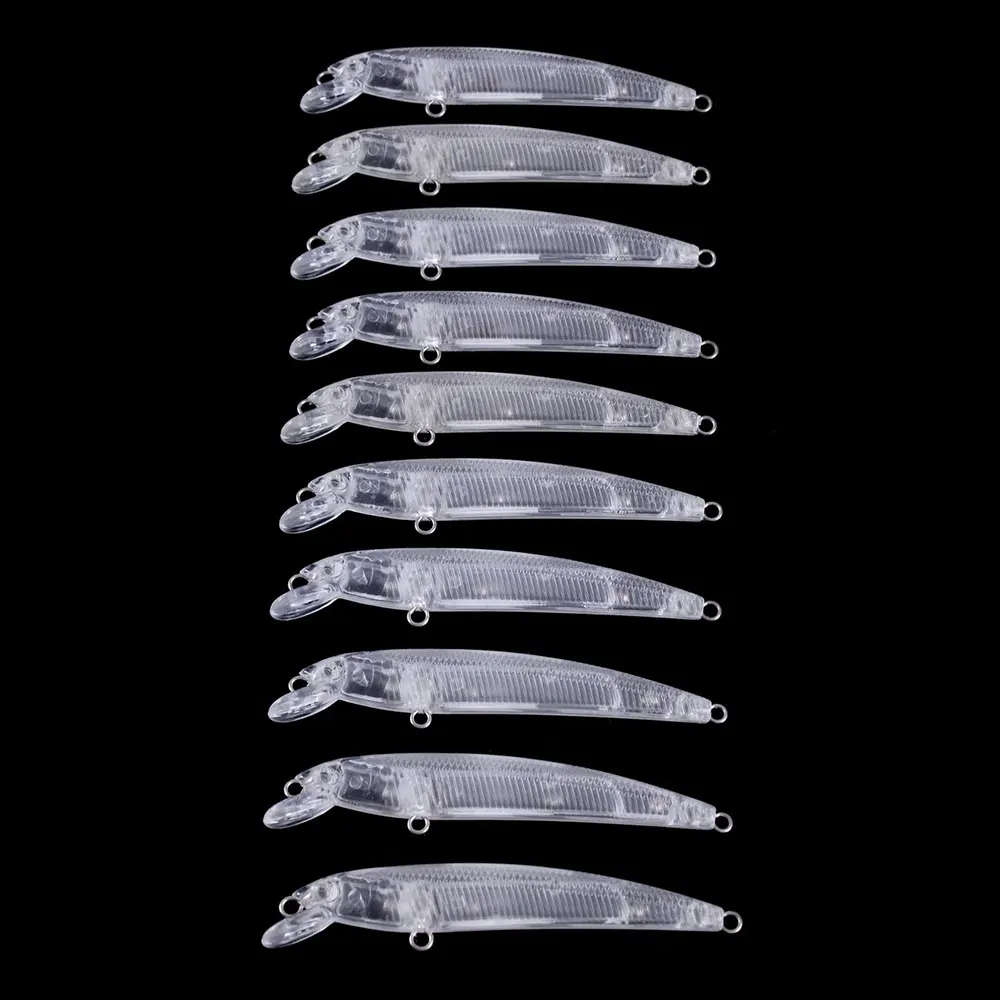 

10pcs Blank Lure Fishing Bait 3.3G 7.5CM Unpainted DIY Fishing Lures Fake Minnow Fishing Wobbler Lures Crankbait