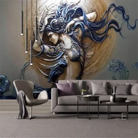 milofi customized large mural wallpaper wall covering 3d relief fashion dynamic beauty background wall decorative painting