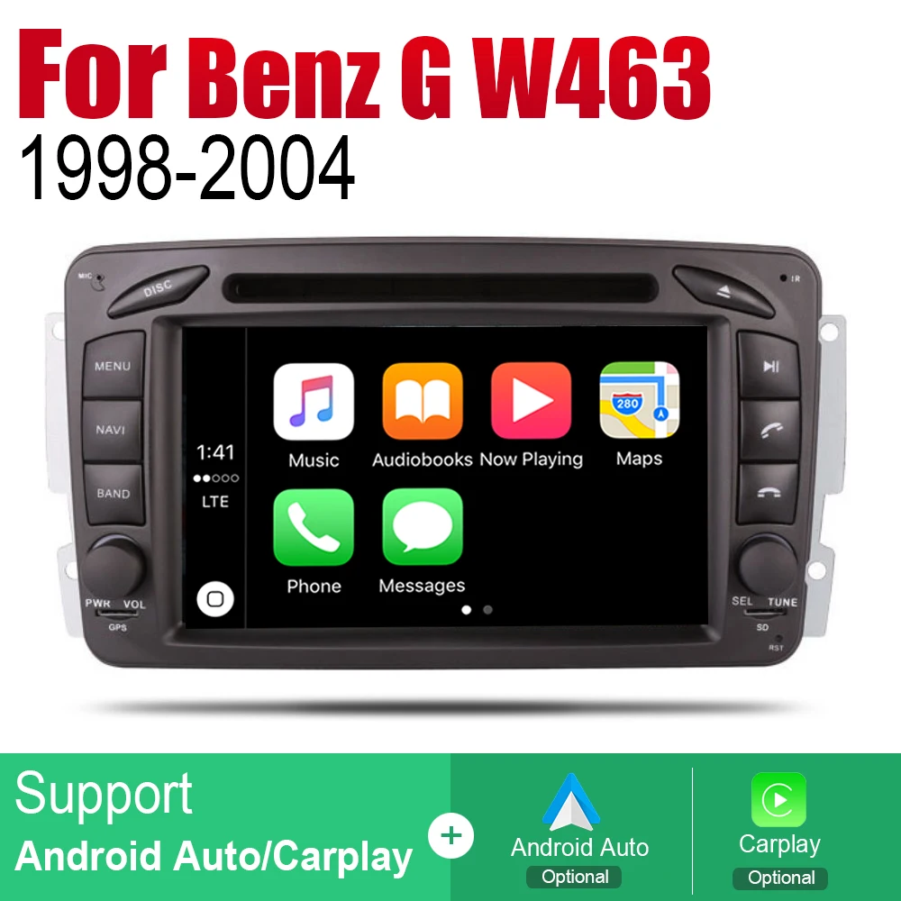 Авторадио 2 Din Автомобильный dvd плеер на основе Android для Mercedes Benz G W463 1998 ~ 2004 NTG GPS