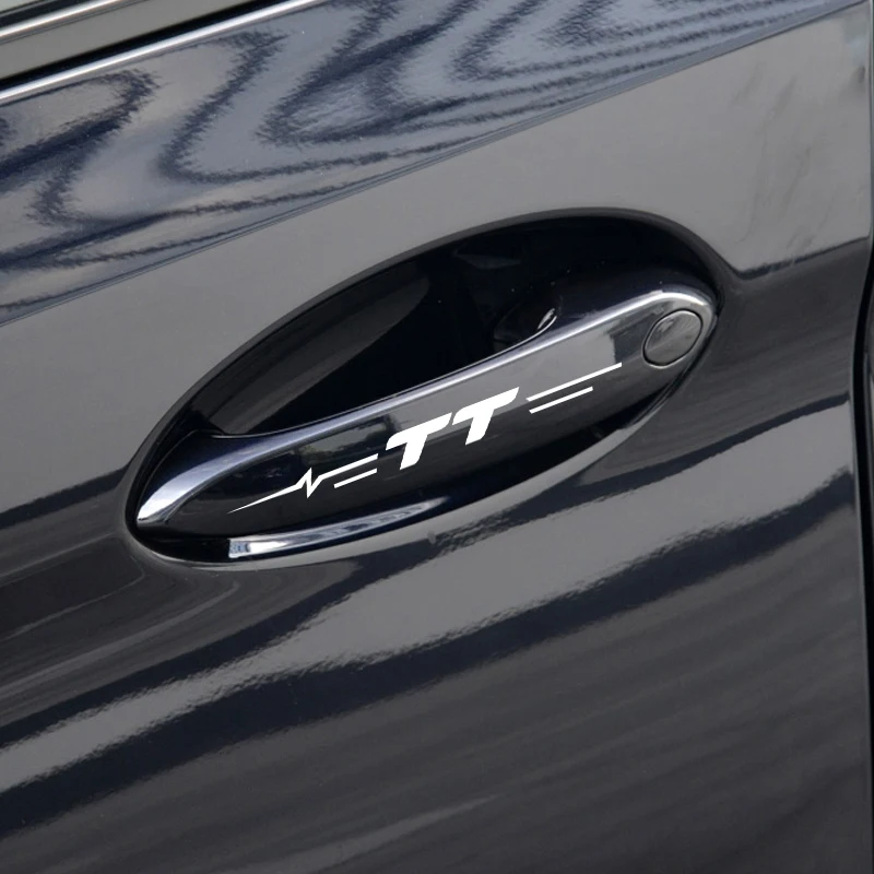 Авто стиль креативные двери автомобиля наклейки на ручку двухцветный дизайн